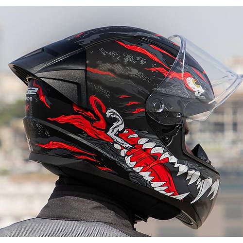 LS2 Rapd 2 Race Kaju Fullface Motosiklet Kask