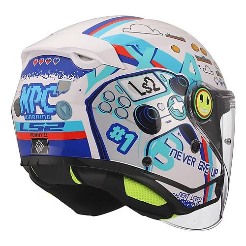 LS2 Funny 2 Next Level Beyaz �ocuk Motosiklet Kask�