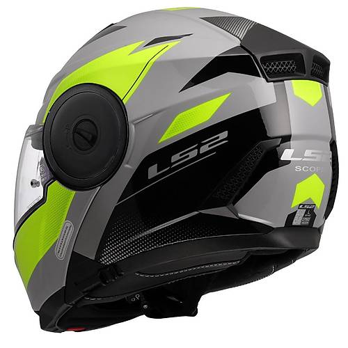 LS2 Scope 2 Duria ene Alr Motosiklet Kask Gri-Neon Sar