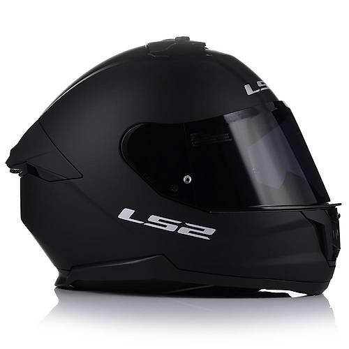 LS2 Stream 2 Mat Siyah Full Face Motosiklet Kask Siyah Caml