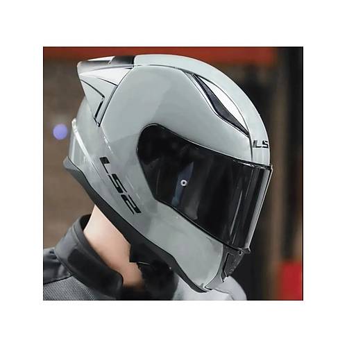LS2 Rapd 2 Race Nardo Gri Fullface Motosiklet Kask Siyah Caml