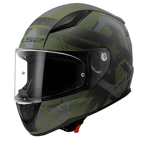 LS2 Rap�d 2 Thunder B�rds Mat Ye�il-Siyah-Gri Full Face Motosiklet Kask�