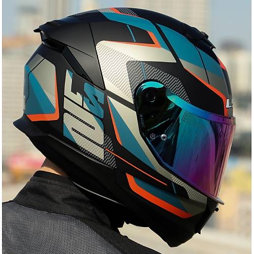 LS2 Stream 2 Road Mat Siyah-Gri Kapal� Motosiklet Kask�  G�kku�a�� Caml�