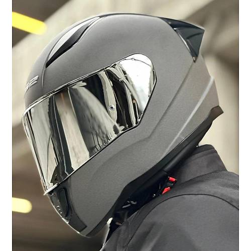 LS2 Rap�d 2 Race Mat Concrete Full Face Motosiklet Kask� Gri Caml�