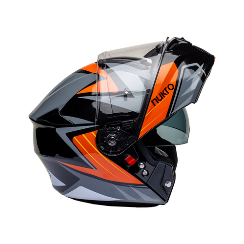 Nukro 938-SV Siyah-Turuncu �enea��l�r Motosiklet Kask�