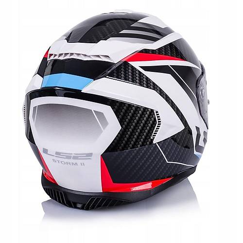 LS2 Storm 2 Racer Beyaz Kapal Motosiklet Kask