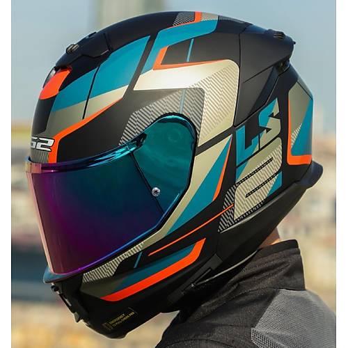 LS2 Stream 2 Road Mat Siyah-Gri Kapal� Motosiklet Kask�  G�kku�a�� Caml�