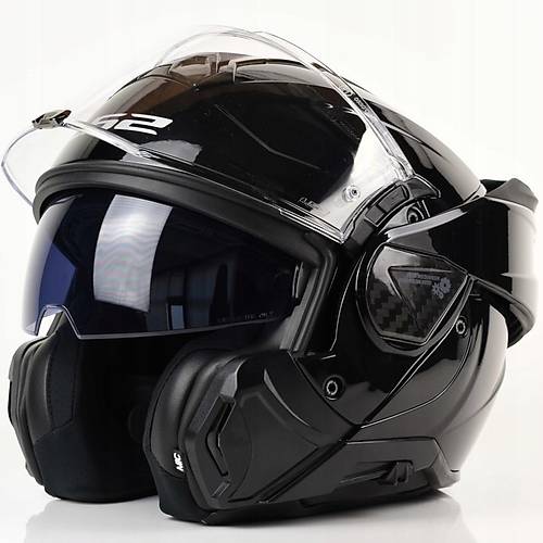 LS2 Advant 2 Parlak Siyah �ene A��l�r Motosiklet Kask�