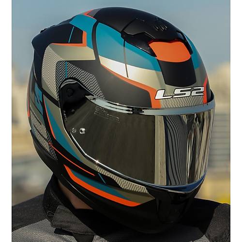 LS2 Stream 2 Road Mat Siyah-Gri Kapal� Motosiklet Kask�  Gri Caml�