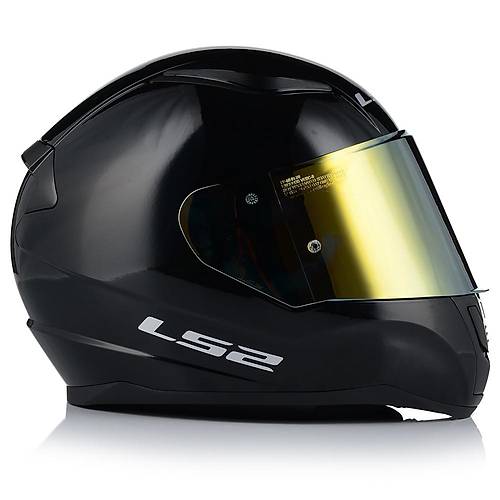 Ls2 Rapd 2 Parlak Siyah Fullface Motosiklet Kask Gold Caml
