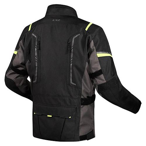 LS2 Narv�k 4 Mevsim Motosiklet Montu Gri-Siyah-Neon Sar�