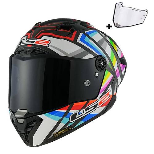 LS2 Thunder Karbon Gp Aero Flash Siyah Full Face Motosiklet Kask�