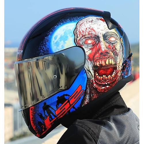 Ls2 Rapd 2 Zombe Fullface Motosiklet Kask Gri Caml