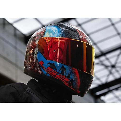 Ls2 Rapd 2 Zombe Fullface Motosiklet Kask Krmz Caml