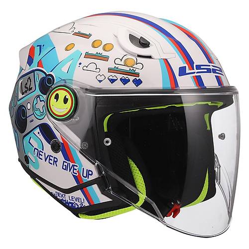LS2 Funny 2 Next Level Beyaz �ocuk Motosiklet Kask�