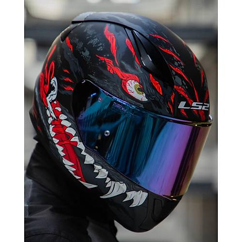 LS2 Rapd 2 Kaju Kapal Motosiklet Kask Gkkua Caml