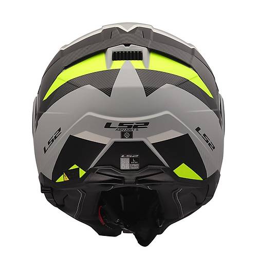 LS2 Advant 2 Tr�ple Mat Gri- Siyah-Neon Sar� �ene A��l�r Motosiklet Kask�