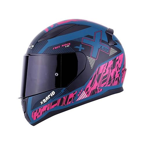 LS2 RAPID 2 XTREET MAT MAV-MOR FULLFACE MOTOSKLET KASKI SYAH CAMLI