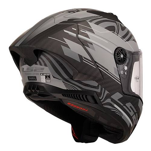 LS2 Thunder Karbon Gp Aero Polar Siyah Full Face Motosiklet Kask�