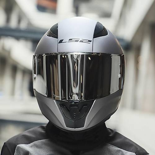 LS2 Rap�d 2 Mat T�tan�um Full Face Motosiklet Kask� Gri Caml�