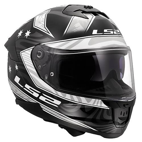 LS2 Stream 2 Galdam  Kapal� Motosiklet Kask�  Siyah-Beyaz