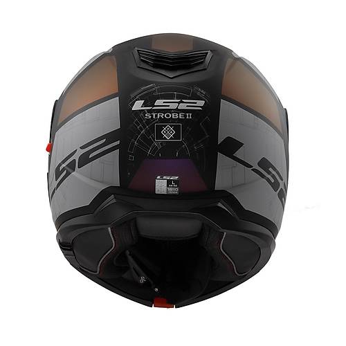 LS2 Strobe 2 Or�on Mat Siyah-Mor-Mavi  �ene A��l�r Motosiklet Kask�