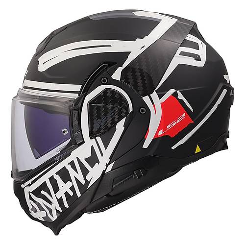 LS2 Advant 2 Tape Mat Siyah-Beyaz �ene A��l�r Motosiklet Kask�