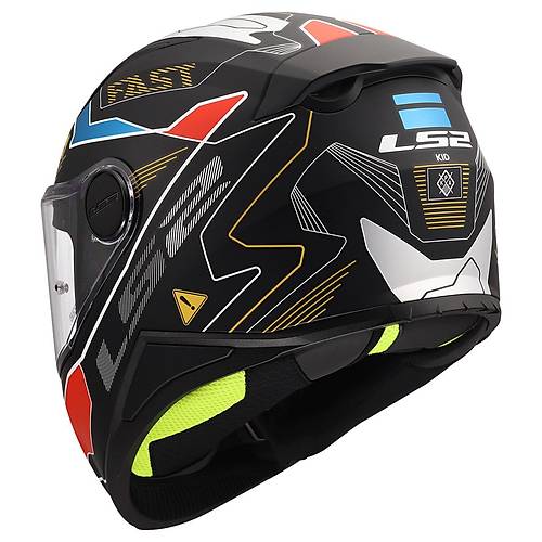LS2 FF812 K�d Zero Gri-K�rm�z� �ocuk Kapal� Motosiklet Kask�