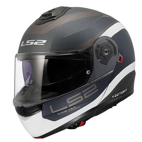LS2 Strobe 2 Vctory Mat Gri-mavi-kum  ene Alr Motosiklet Kask