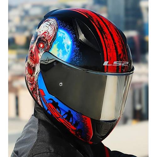 Ls2 Rapd 2 Zombe Fullface Motosiklet Kask Gri Caml
