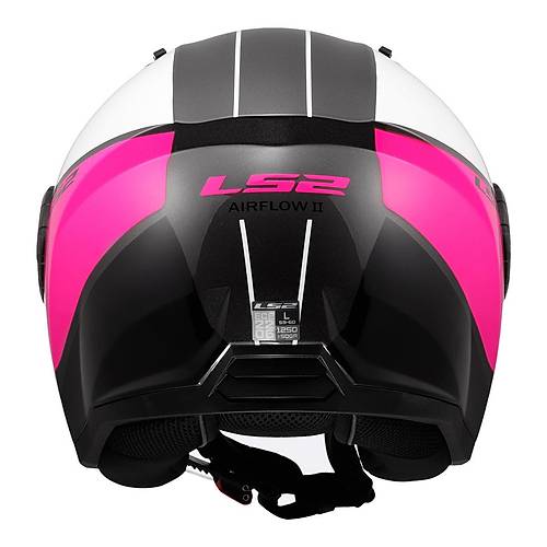 LS2 A�rflow 2 Cover Beyaz-Pembe A��k Motosiklet Kask�