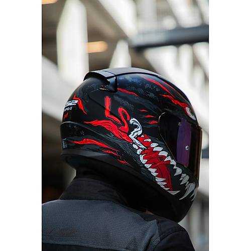LS2 Rapd 2 Kaju Kapal Motosiklet Kask Gkkua Caml