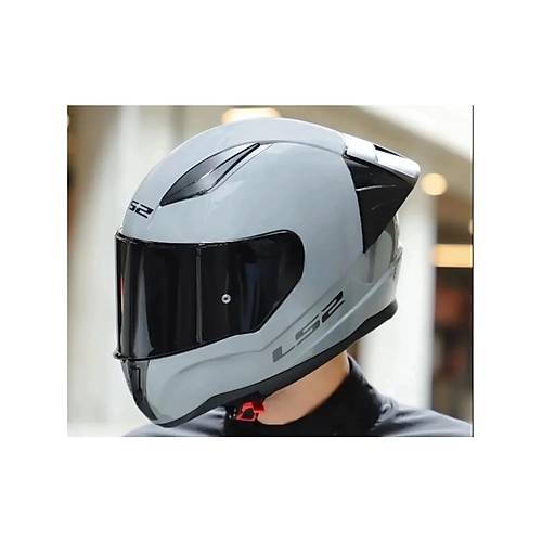 LS2 Rapd 2 Race Nardo Gri Fullface Motosiklet Kask Siyah Caml