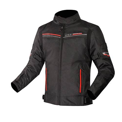 LS2 Shadow Kad�n 4 Mevsim Motosiklet Montu Siyah-K�rm�z�