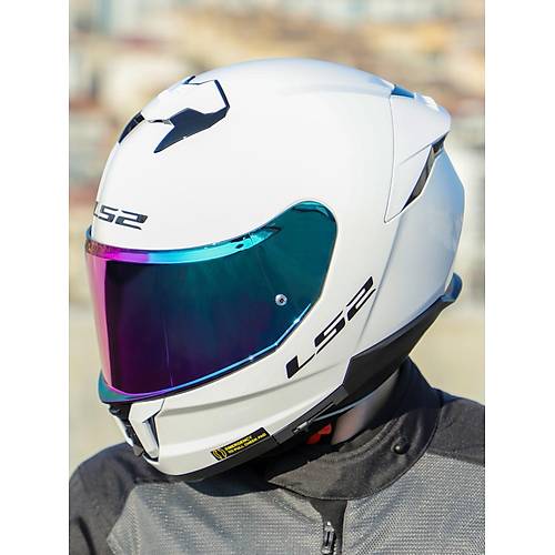 LS2 Stream 2 Beyaz Full Face Motosiklet Kask� G�kku�a�� Caml�