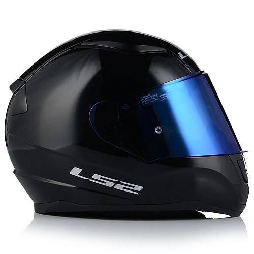 Ls2 Rapd 2 Parlak Siyah Fullface Motosiklet Kask Mavi Caml