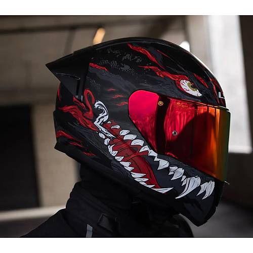 LS2 Rapd 2 Race Kaju Fullface Motosiklet Kask Krmz Caml