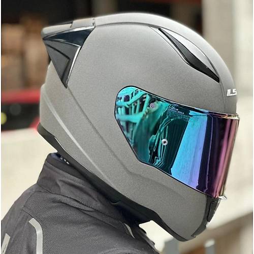 LS2 Rap�d 2 Race Mat Concrete Full Face Motosiklet Kask� G�kku�a�� Caml�
