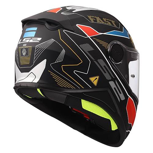 LS2 FF812 K�d Zero Gri-K�rm�z� �ocuk Kapal� Motosiklet Kask�