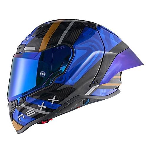 Nexx X.R3R Sw�rl Karbon Mavi  Kapal� Motosiklet Kask�