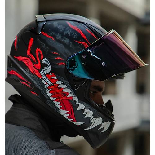 LS2 Rapd 2 Kaju Kapal Motosiklet Kask Gkkua Caml