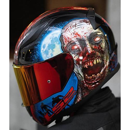 Ls2 Rapd 2 Zombe Fullface Motosiklet Kask Krmz Caml