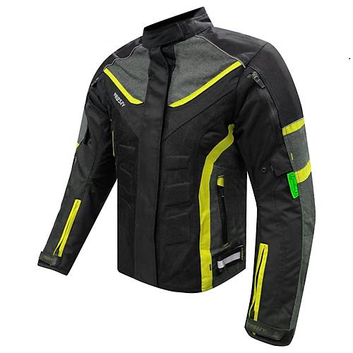 Prosev 2400 4 Mevsim Bayan Motosiklet Montu Neon Sar