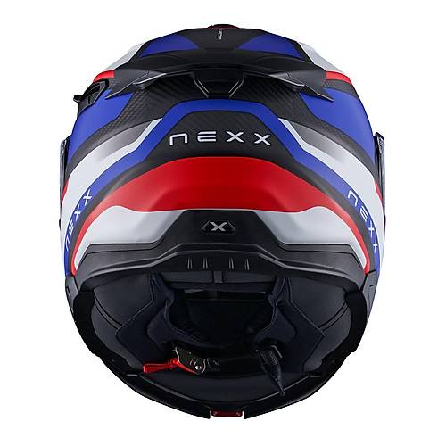 Nexx X.l�fetour Pro M�le Mat Karbon Mavi-K�rm�z� �ene A��l�r Motosiklet Kask�