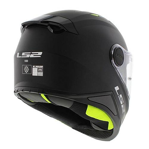 LS2 FF812 KID MAT SYAH OCUK KAPALI MOTOSKLET KASKI