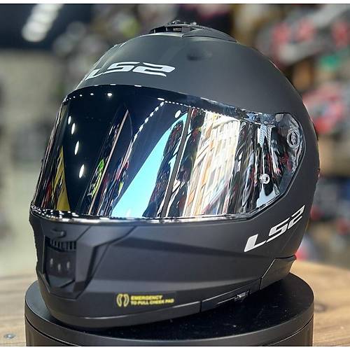 LS2 Stream 2 Mat Siyah Full Face Motosiklet Kask� Gri Caml�