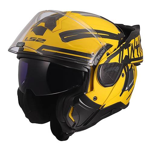 LS2 Advant 2 Tape Mat Sar�-Siyah �ene A��l�r Motosiklet Kask�