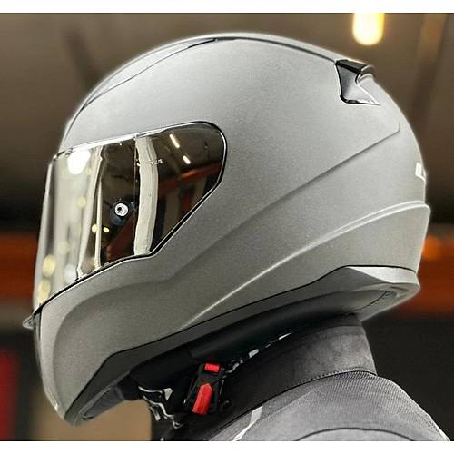 LS2 Rap�d 2 Mat Concrete Full Face Motosiklet Kask� Gri Caml�