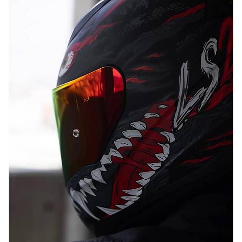 LS2 Rapd 2 Kaju Kapal Motosiklet Kask Krmz Caml