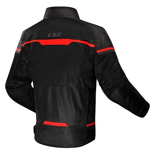 LS2 Riva Siyah-Krmz 4 Mevsim Motosiklet Montu